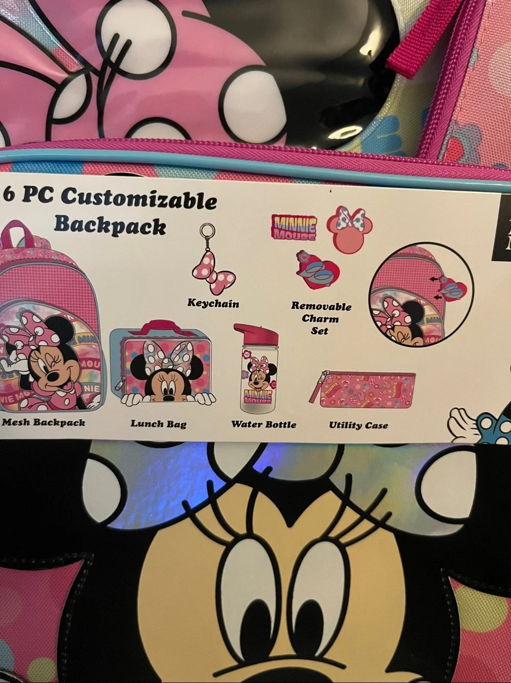 Pink Kids Backpack Set